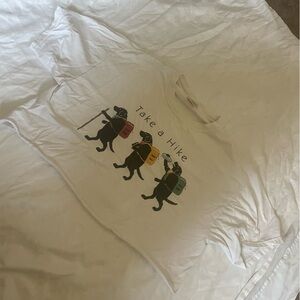 Hatley White Short Sleeve Cropped T-Shirt